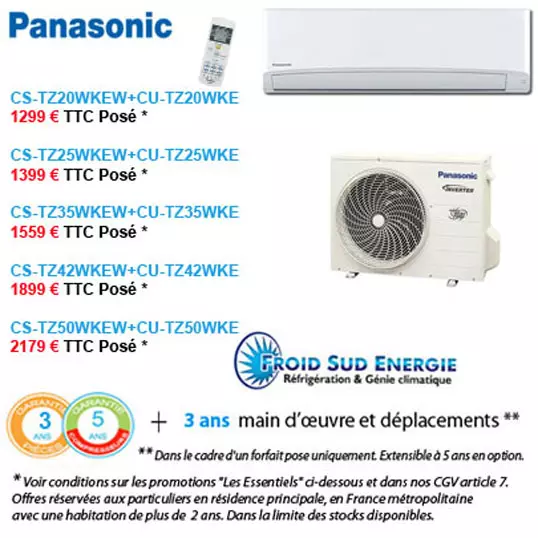 Climatisation Panasonic TZ Compact