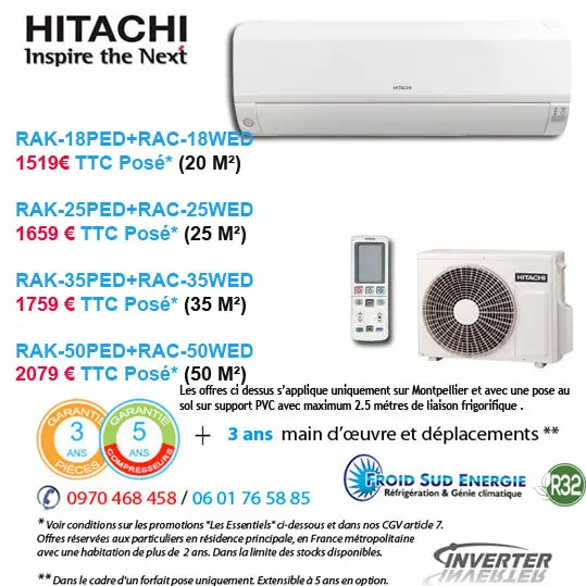 Climatiseurs Hitachi Dodai