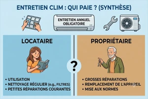 Entretien de la climatisation : locataire ou propriétaire, qui doit payer ?