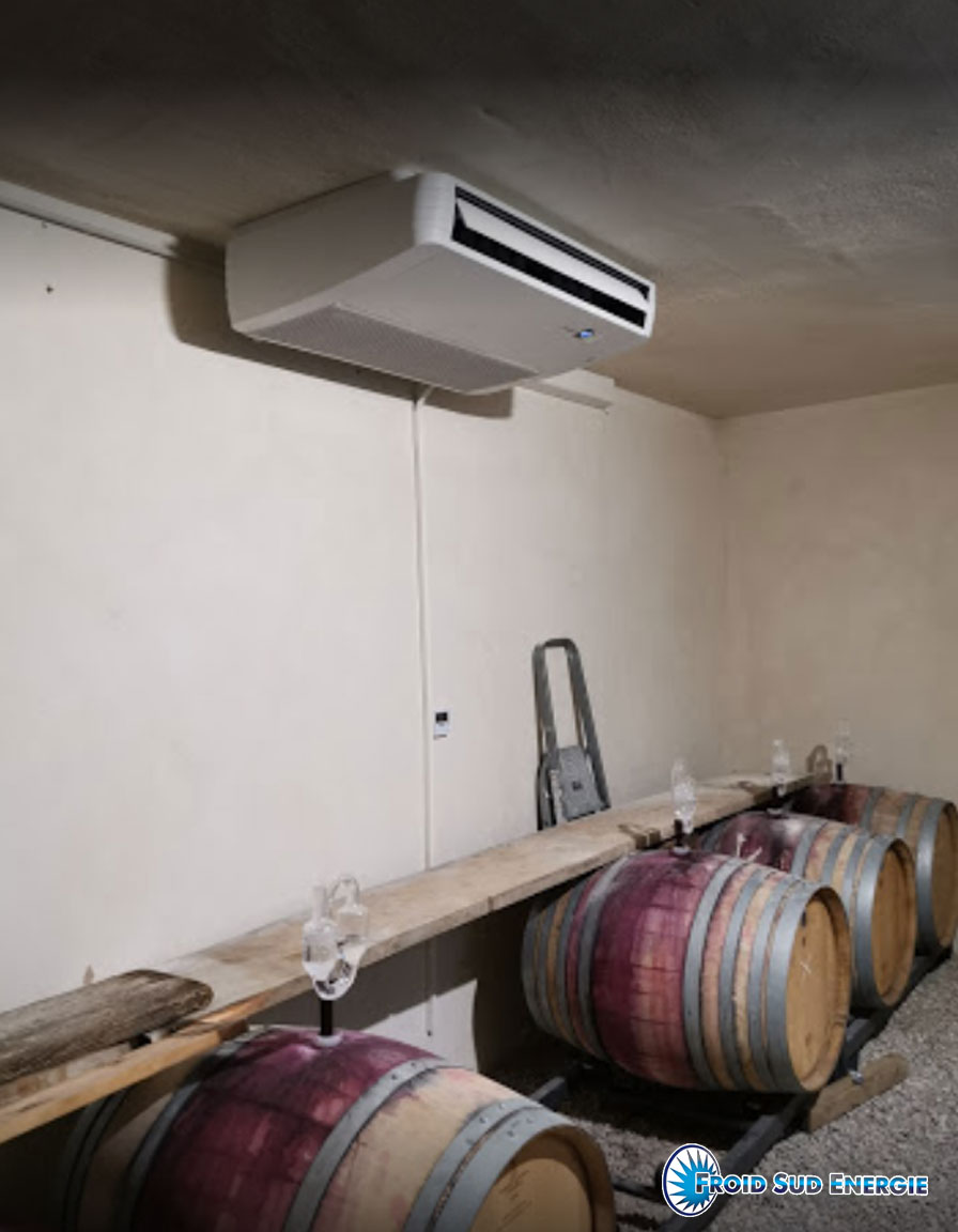 Installation d'un climatiseur pour cave a vins  a Montpellier - Froid sud energie