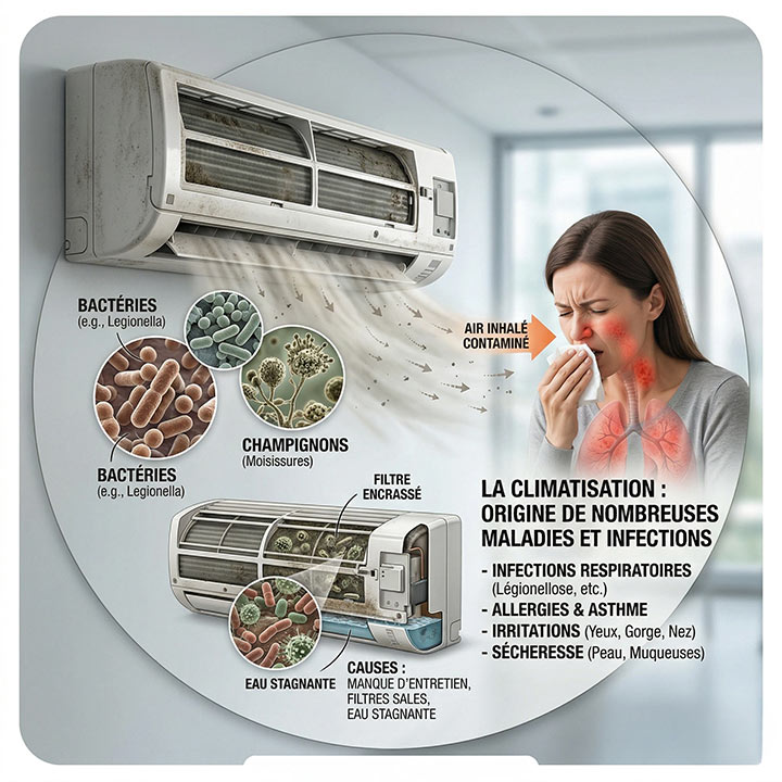 Climatisation maladies et infections