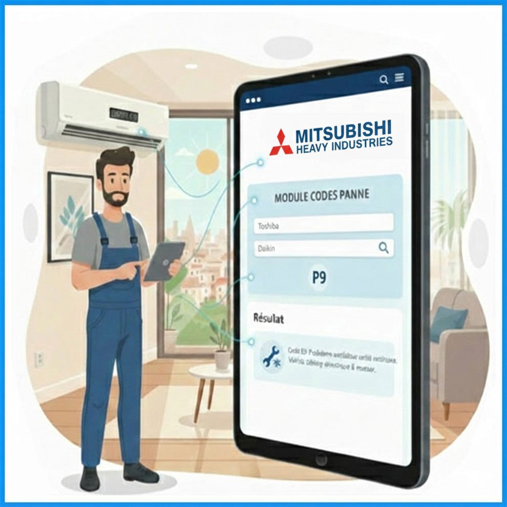 Codes panne climatisation et pompes a chaleur Mitsubishi electric