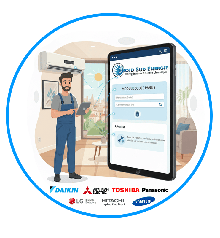 Codes pannes climatisation , pompes a chaleur et chauffe-eau