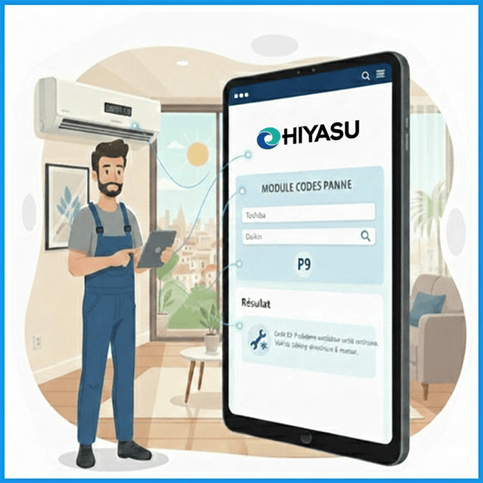 Codes panne climatisation Hiyasu