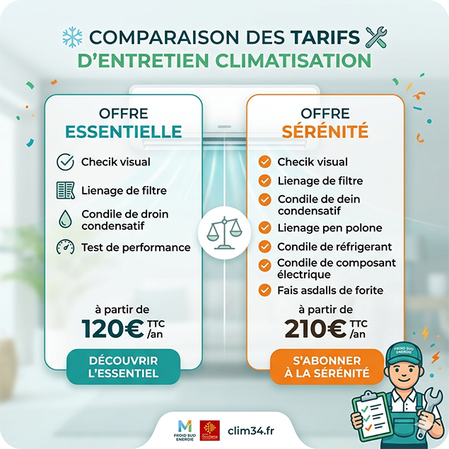 Comparaison des tarifs dentretien de climatisation