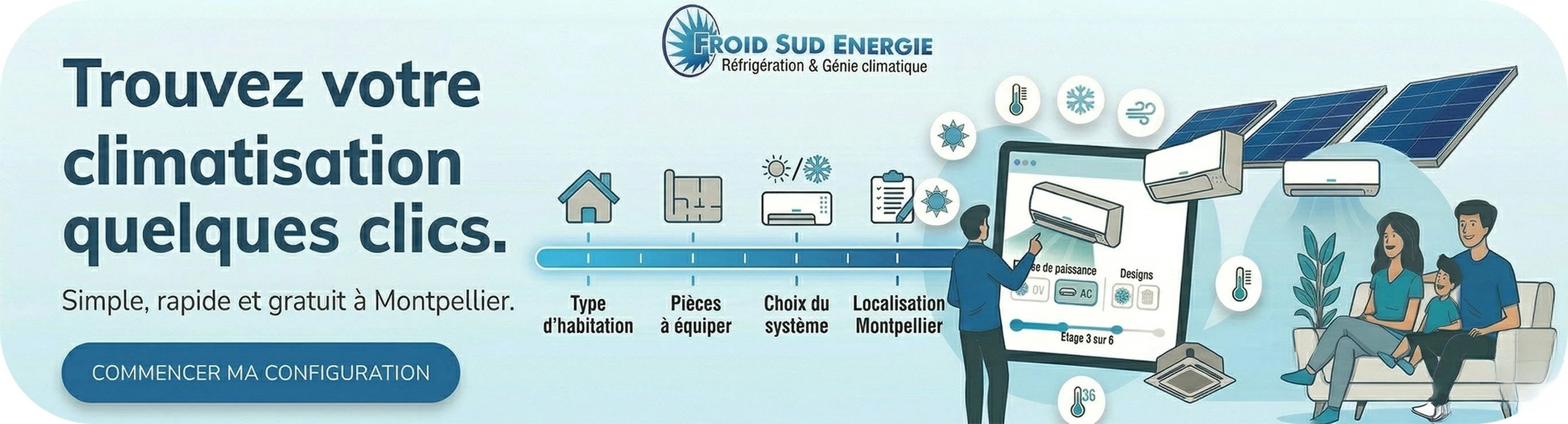 Trouvez votre climatisation rapidement FroidSud Energie
