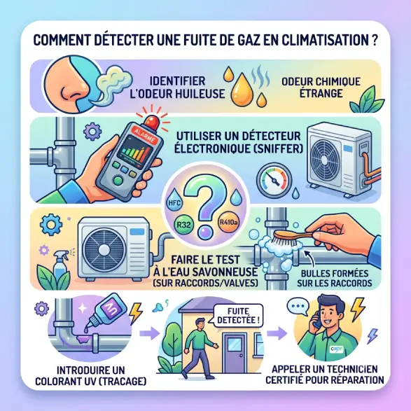 Detecter une fuite de gaz sur une clim