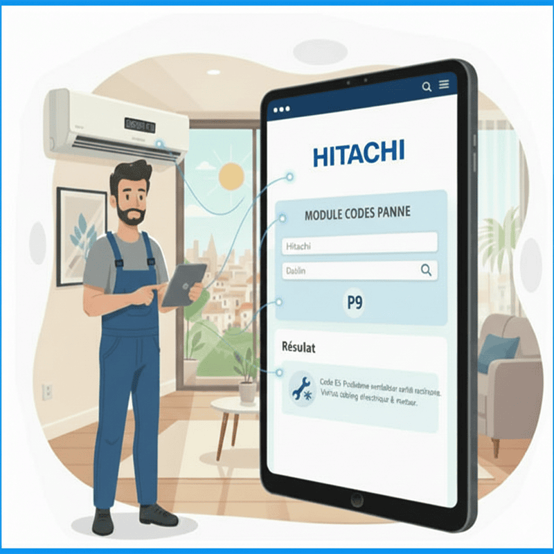 Codes panne climatisation et pompes a chaleur Hitachi