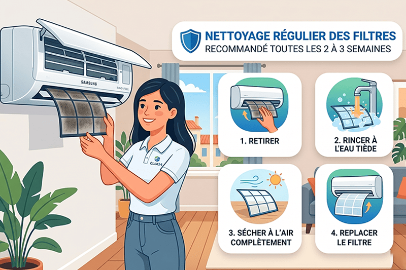Nettoyage des filtres de climatisation 