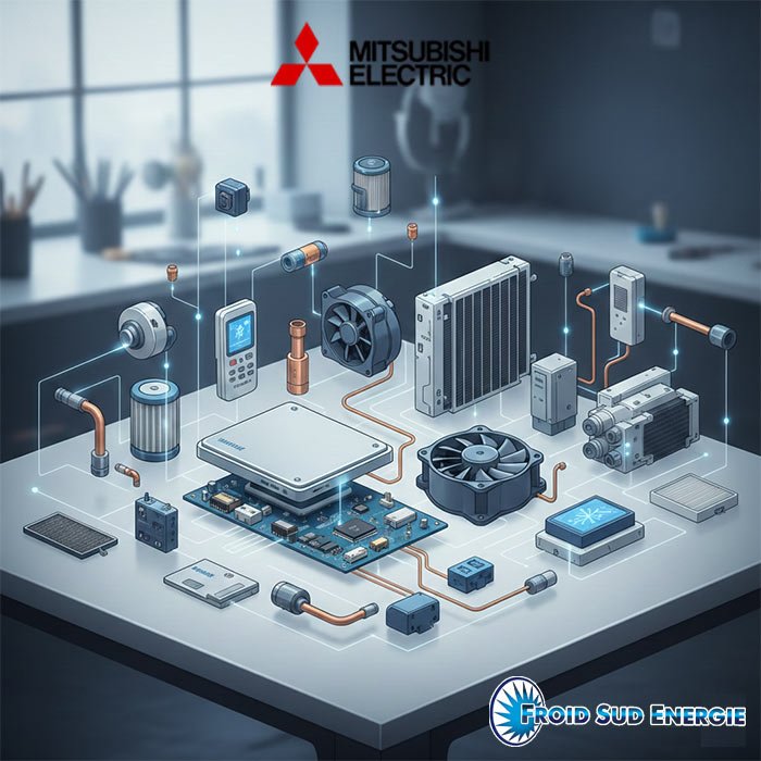 Pieces climatisation et pompes a chaleur Mitsubishi-electric