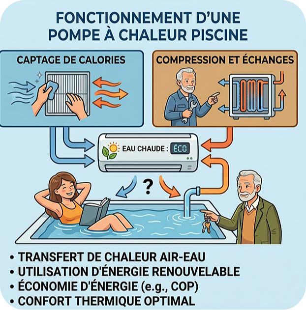 Pompes a chaleurs piscine le fonctionnement