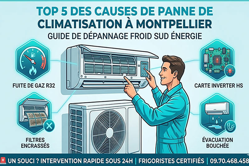 Top 5 des causes de panne de climatisation à Montpellier : le guide de l'expert local