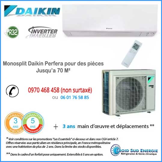 Climatisation Daikin FTXM-R+RXM-R Perfera R32