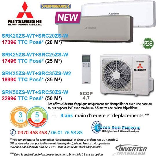 Climatiseurs Mitsubishi Heavy SRK-ZS WT