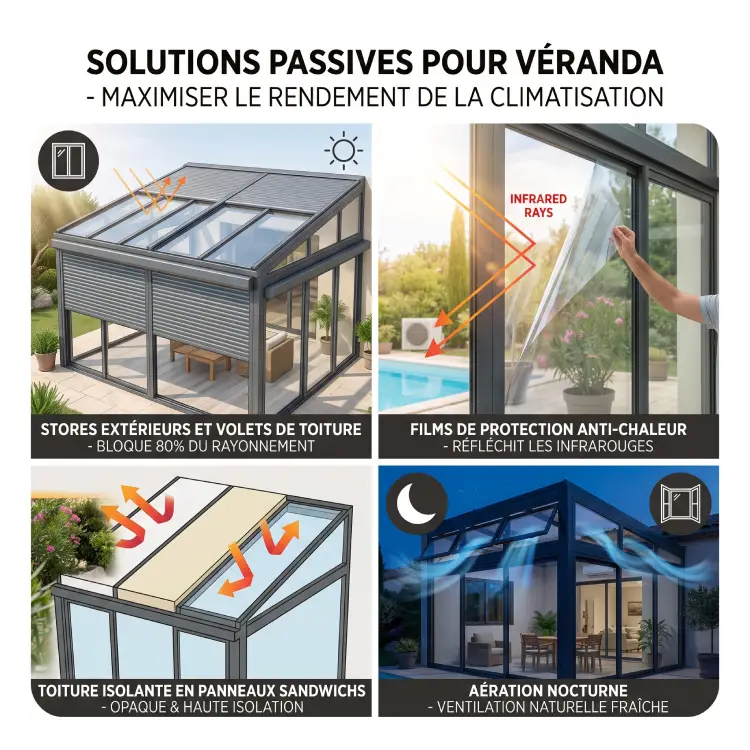Solutions passive pour veranda pour augmenter le rendement de la clim