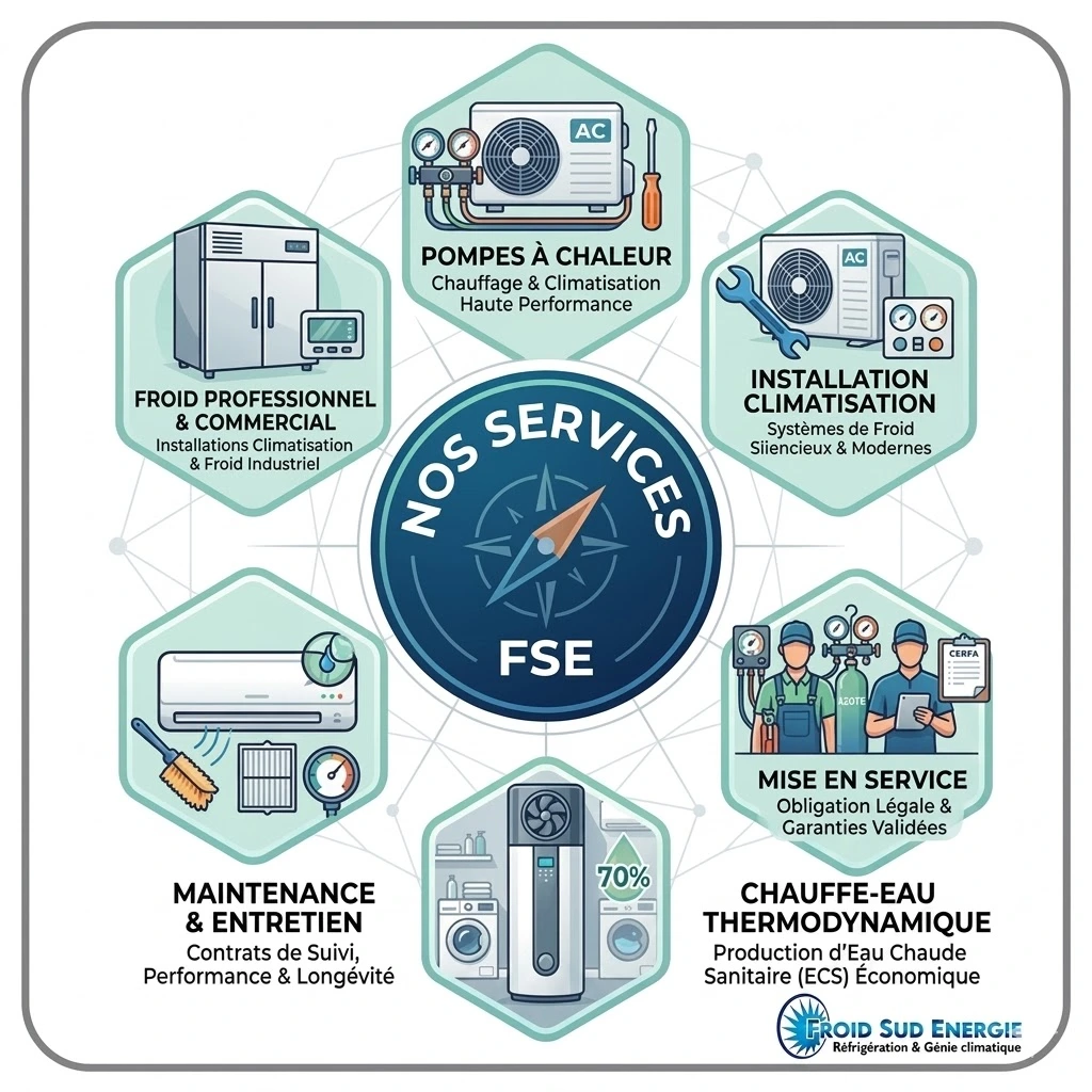Nos services chauffage climatisations pompes a chaleur