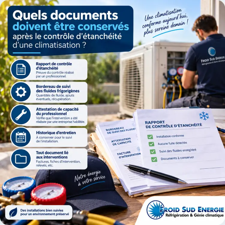 documents pour le controle etancheité climatisation