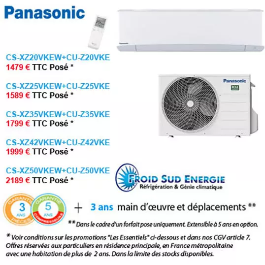 Climatisation Panasonic Etherea