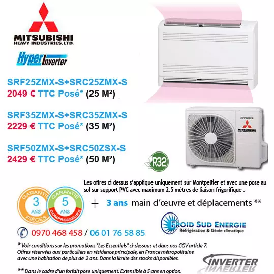 Climatiseurs Mitsubishi Heavy SRF ZMX