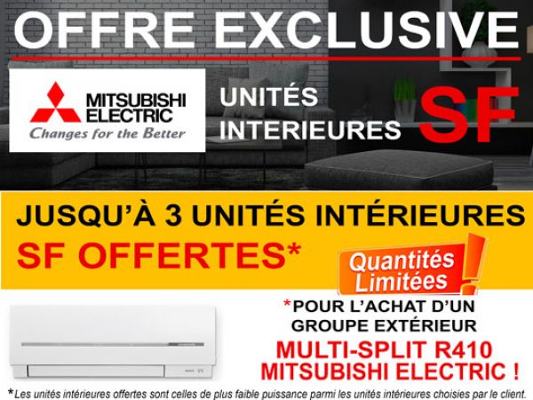 Unités intérieures Mitsubishi Electric MSZ-SF OFFERTES